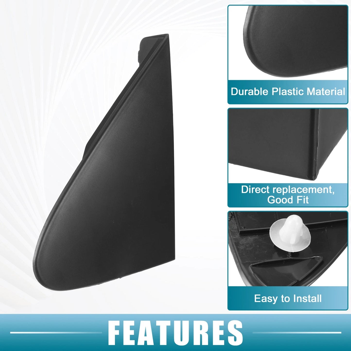 1 Pair Mirror Corner Fender Triangle Cover No. 6011812010 for Toyota Corolla (2014–2019)
