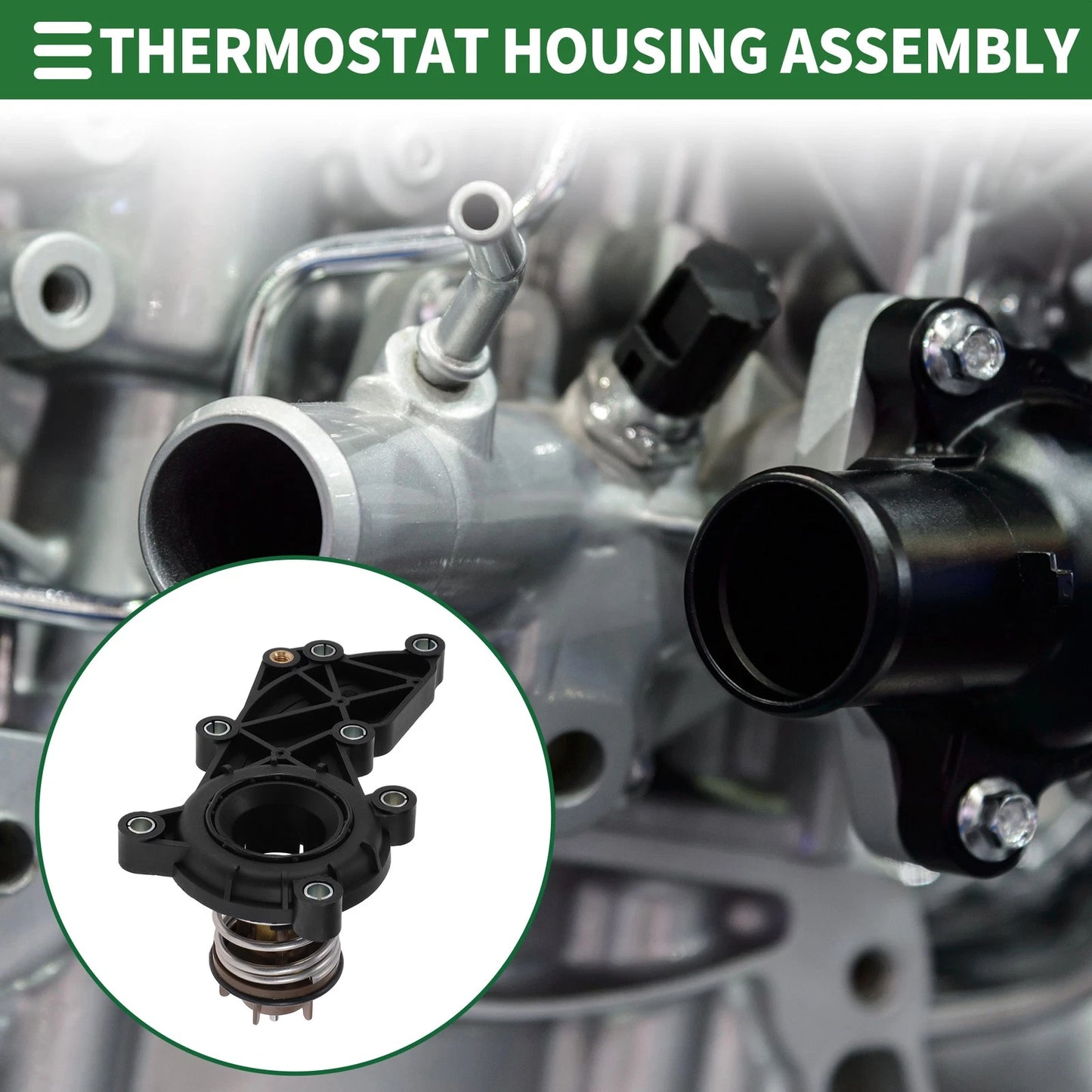 Engine Coolant Thermostat Housing Assembly for Audi A6 Quattro A7 Quattro (2012–2018)