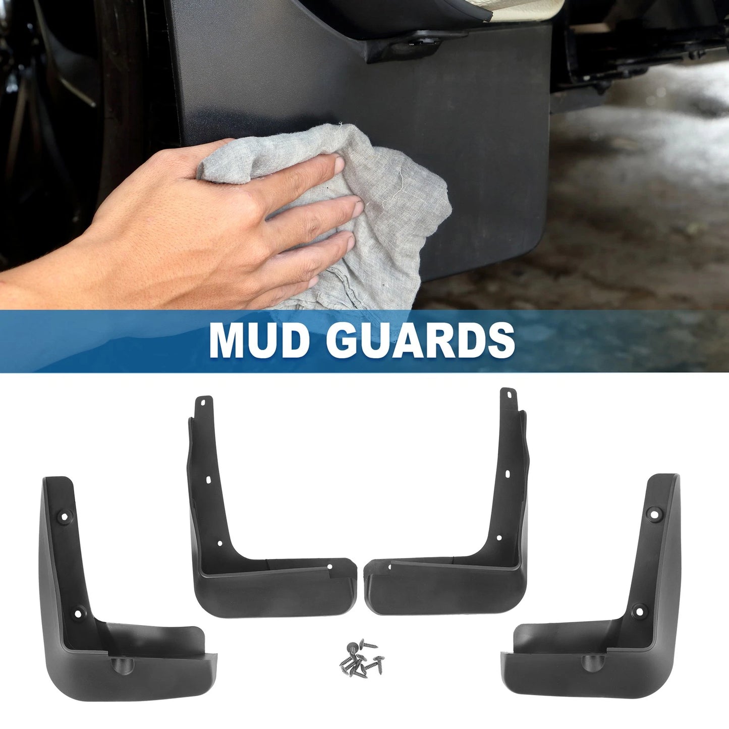 Mud Flap Splash Guard Set for Hyundai Sonata Sedan (2015–2016)