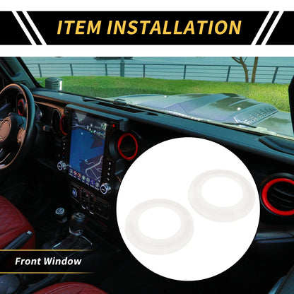 A Pillar Speaker Ring Cover Trim for Jeep Wrangler JK (2007–2014) White