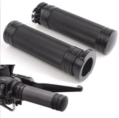 CNC Black Hand Grips for Harley Davidson Touring Sportster Dyna