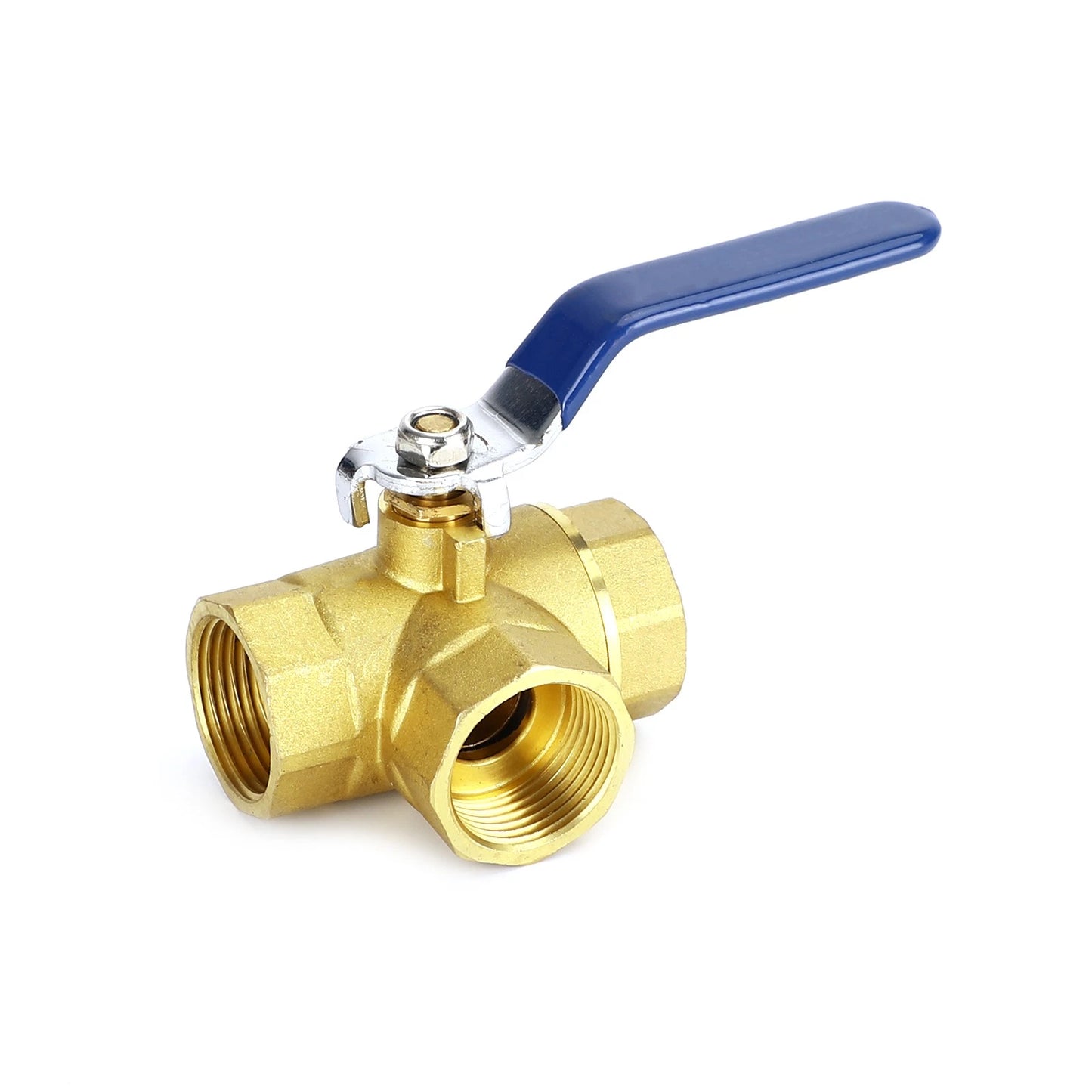 1" Female WOG 600 3-Way Brass Ball Valve for DN25 (No Year Specified)