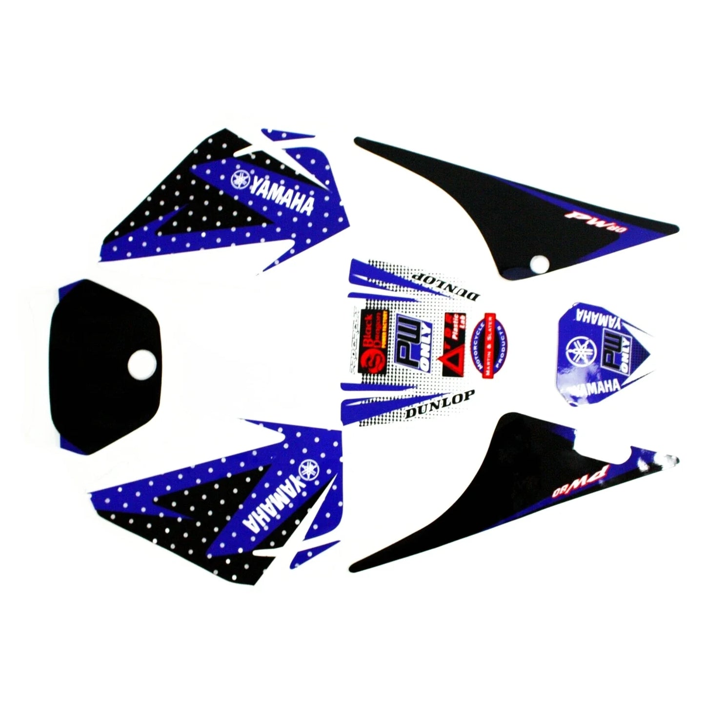 3M Blue Decals Graphics Stickers for Yamaha Peewee 80