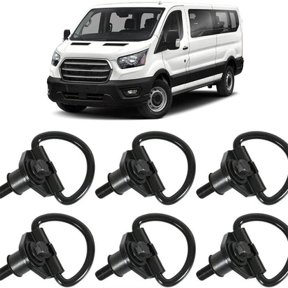 6 x Steel Cargo Hooks for 15-23 Ford Transit 150 250 350 (2015-2023)
