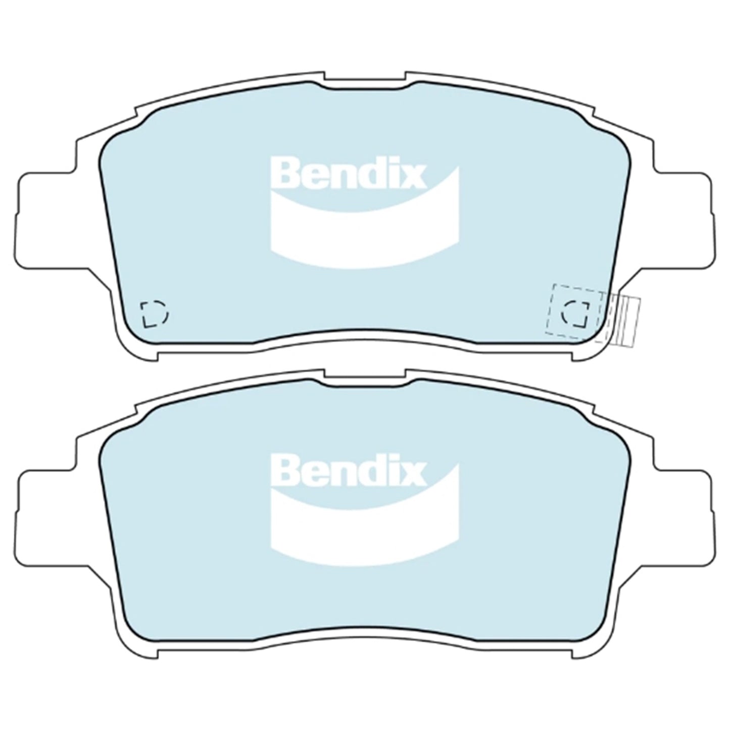 Set of 4 Bendix Front Disc Brake Pads for Toyota Echo (1999–2005)