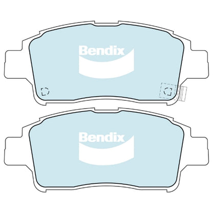 Set of 4 Bendix Front Disc Brake Pads for Toyota Echo (1999–2005)