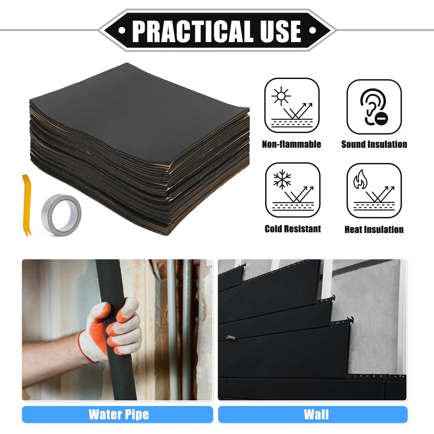 39pcs Sound Deadening Mat for Car (157mil, 4mm, 55sqft)