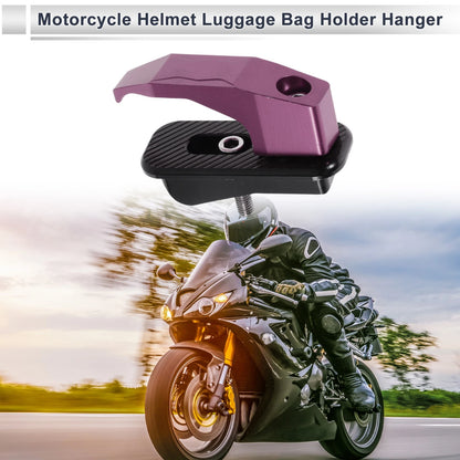 Set of 1 Rectangle Aluminum Alloy Motorcycle Hanging Hook - Light Purple