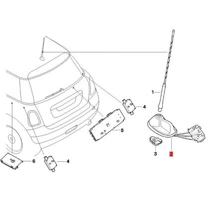 Roof Antenna Base Assembly for MINI Cooper Clubman (2007–2019)