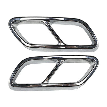 Chrome Rear Exhaust Muffler Tail Pipe Cover Trim for Mercedes C-Class (2022-2023)