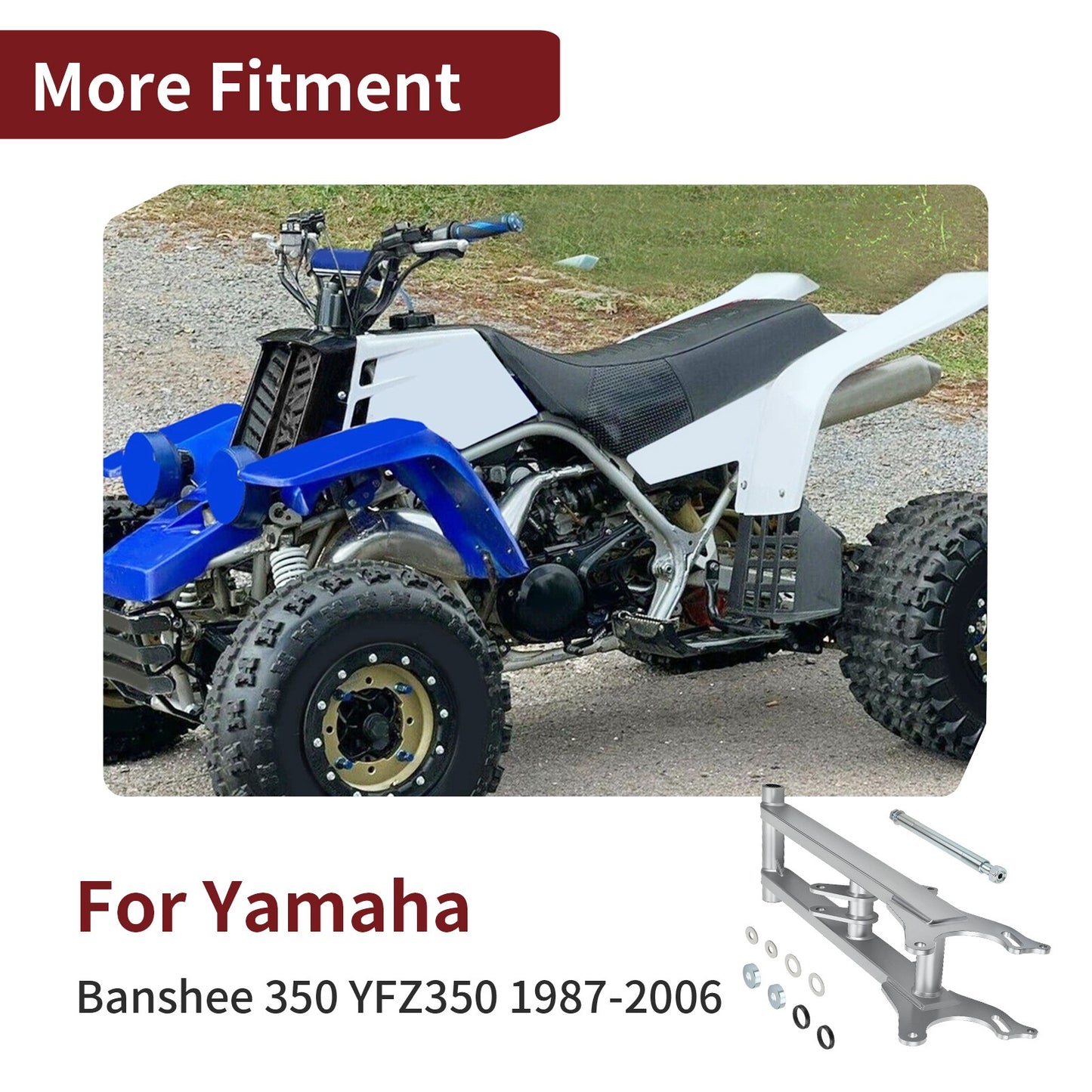 6" Extended Rear Swing Arm for Yamaha Banshee 350 (1987–2006)