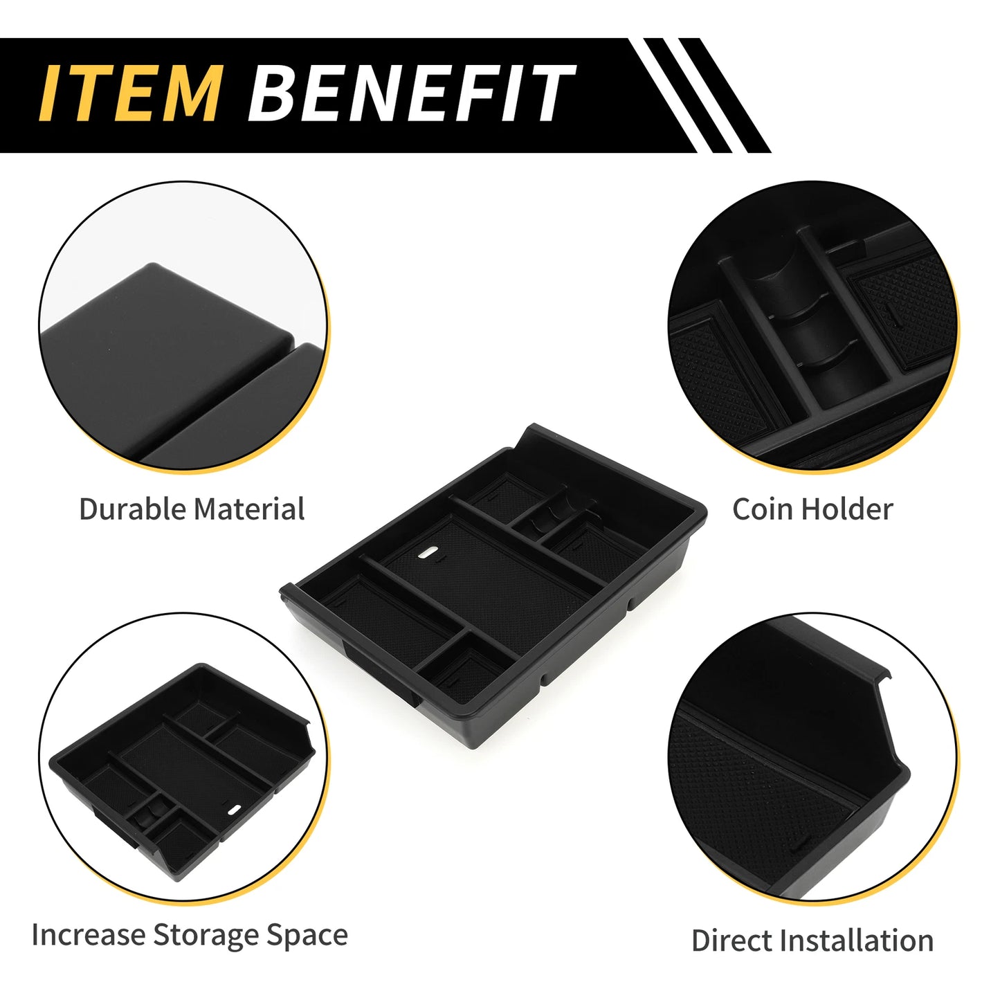 Center Console Organizer Tray for Chevy Silverado, GMC Sierra