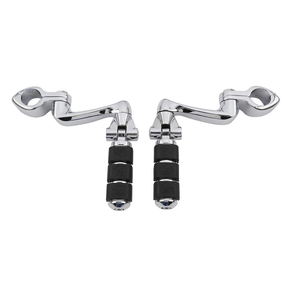 Engine Guard Foot Pegs Mounts 1 1/4 Chrome for Harley Honda Suzuki