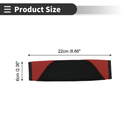 Set of 2 Red Seat Belt Cover Pads 22cm for Universal Fit