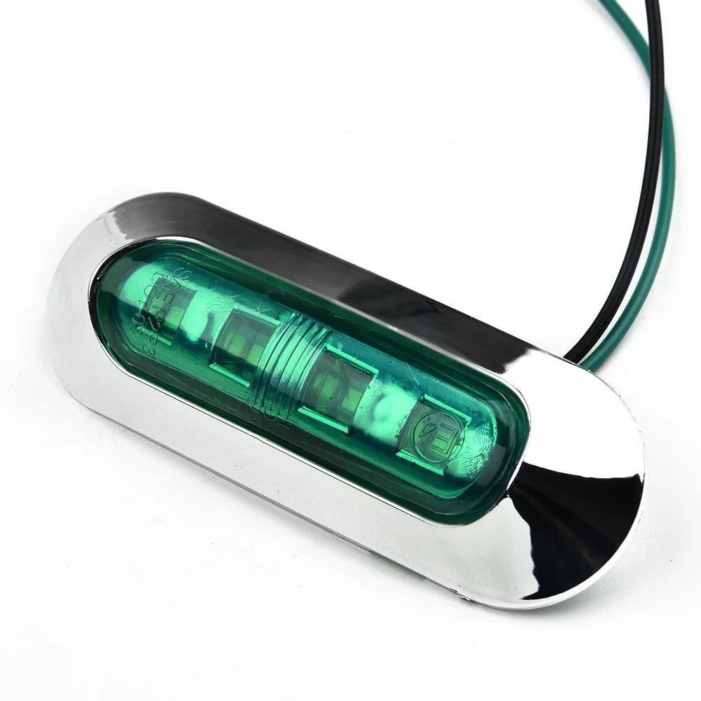 2 x Red/Green LED Boat Navigation Light Deck Waterproof Bow Pontoon Lights 12-24V