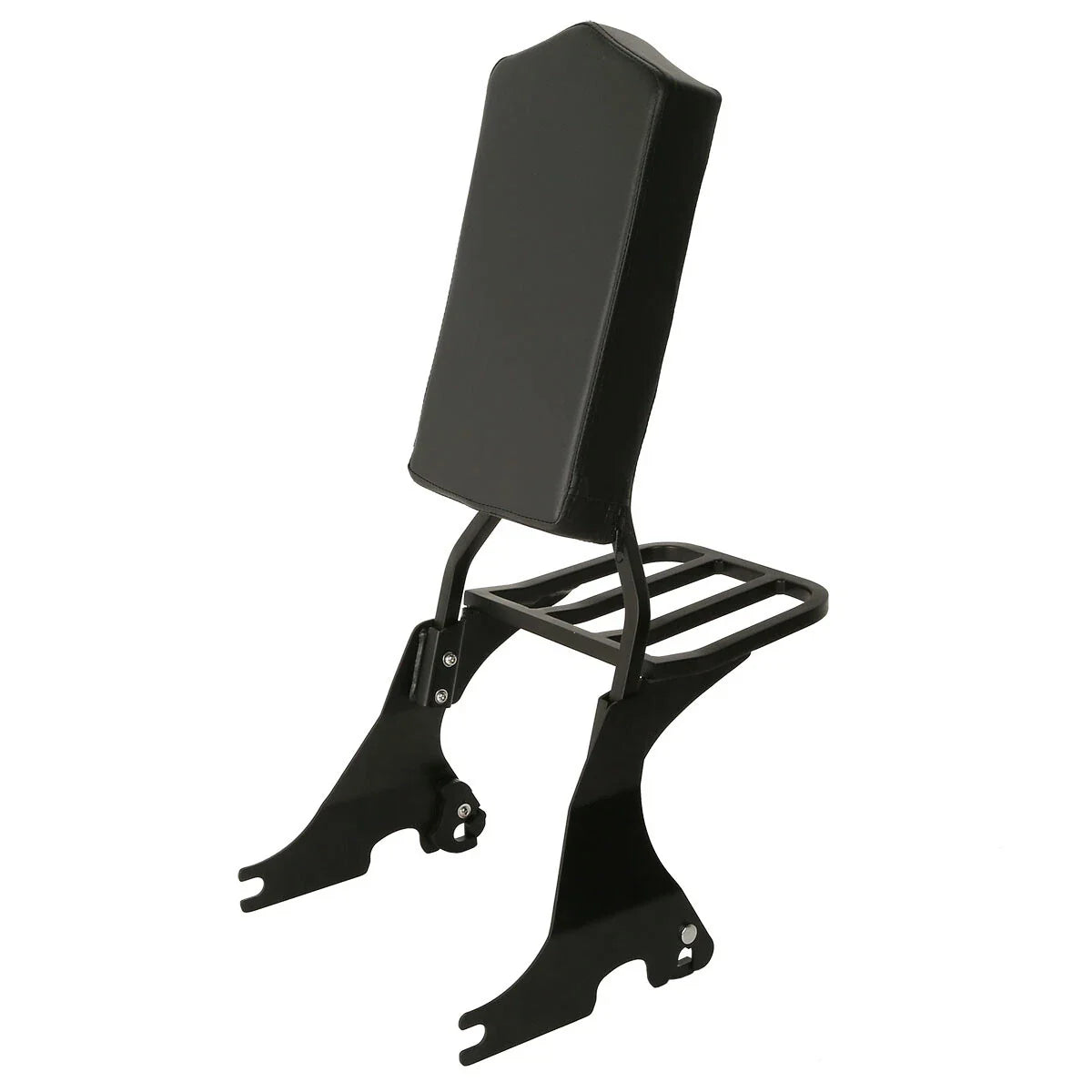 Black Sissy Bar Backrest Luggage Rack for Harley Sportster XL 883 1200 (04-22)