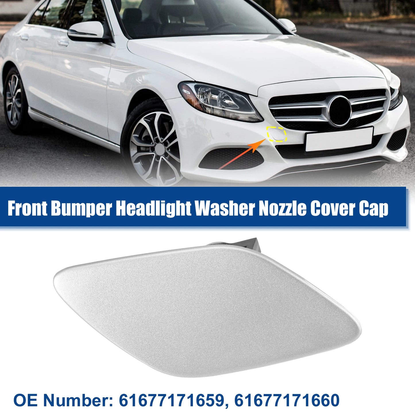 Front Right Bumper Headlight Washer Nozzle Cover Cap for BMW 328 (2012–2015)