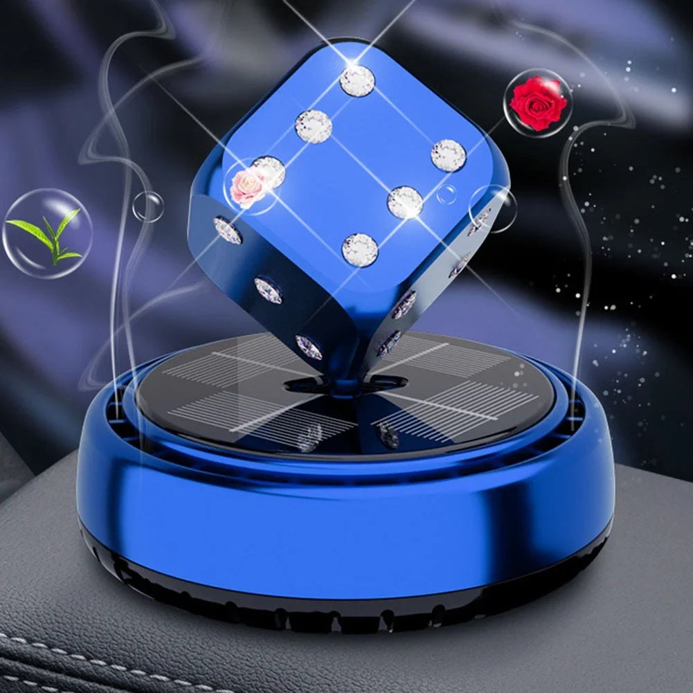 Dice Shape Car Air Freshener with Solar Power for Car