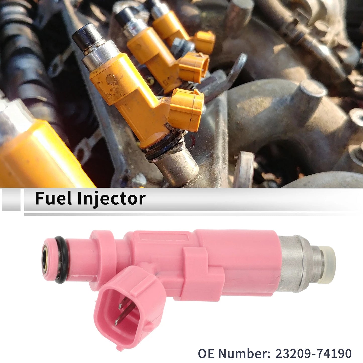 Fuel Injector No. 23209-74190 for Toyota Previa 2.4L (1991–1997) 1 Pc Pink