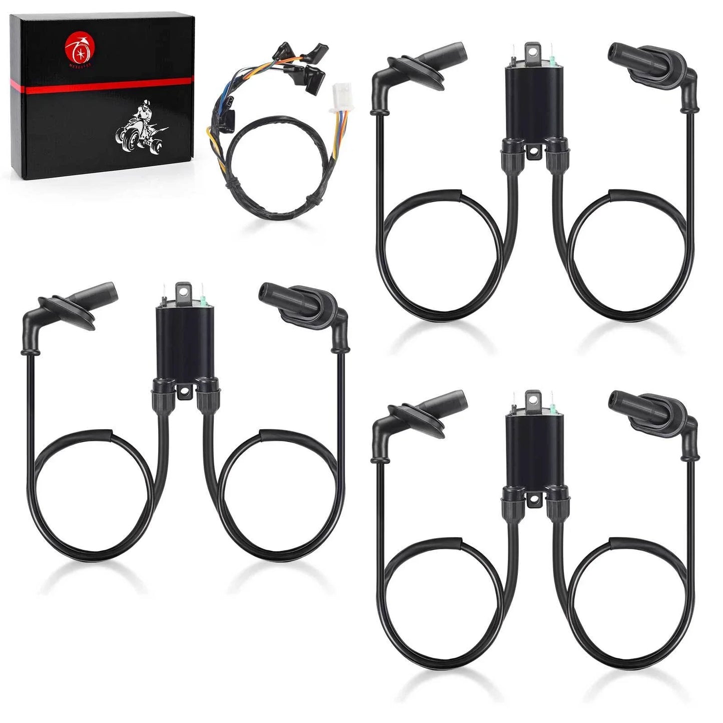 3 x Ignition coil cap + Sub-wire for Honda Gold Wing GL1500 (1988–2000)