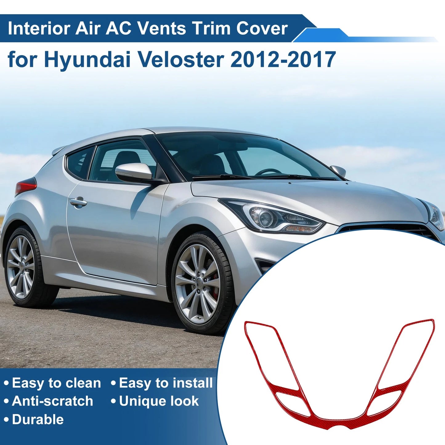 Air Condition Outlet Vent Trim Cover Frame for Hyundai Veloster (2012–2017)