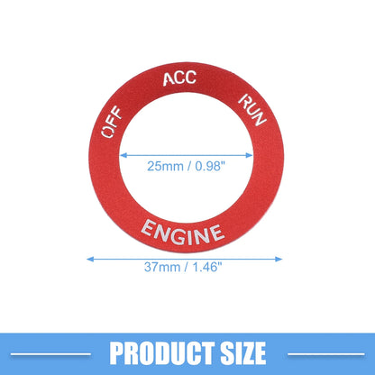 Engine Start Button Sticker for Dodge Challenger 2015-2024 Aluminum Red