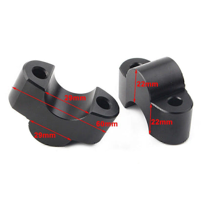 Black Handlebar Riser Adapters for Kawasaki Z900RS (2018-2020)