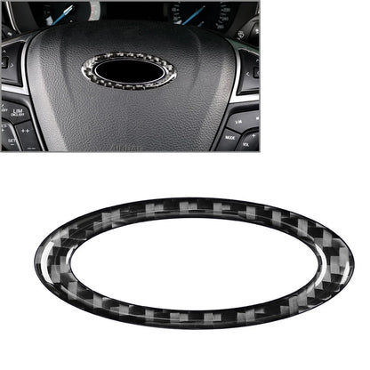 Steering Wheel Center Ring Cover Trim for Ford Mondeo (2013–2019) Carbon Fiber Black
