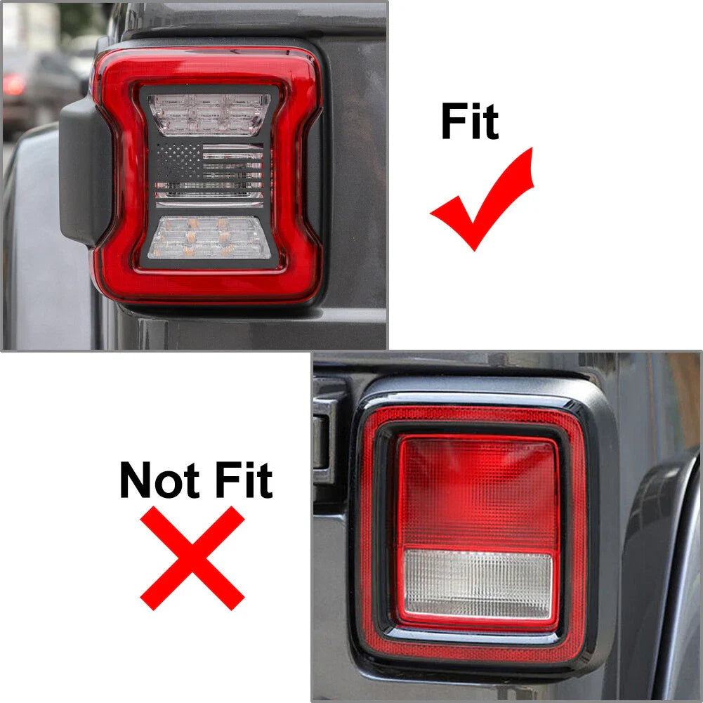 Rear Taillight Guard Cover Trim for Jeep Wrangler JL (2018-2022)