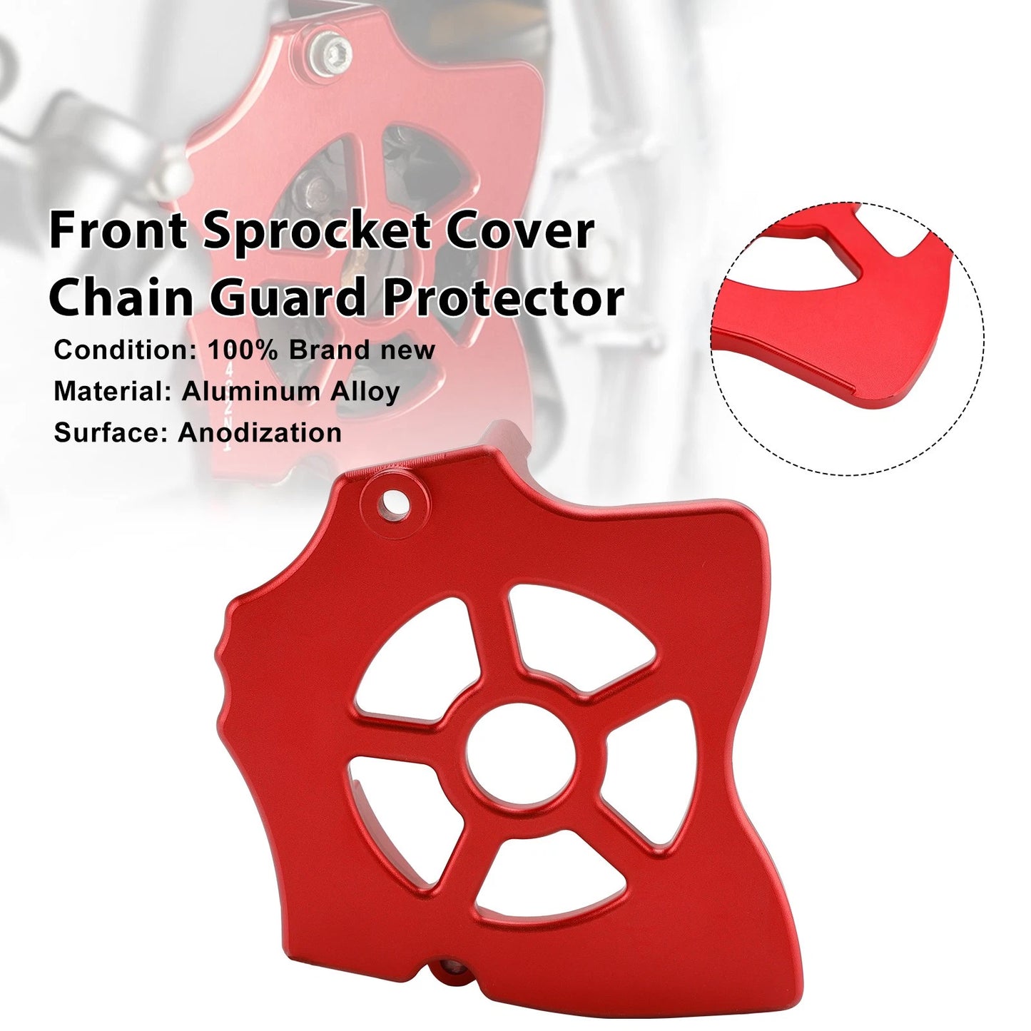 Front Sprocket Chain Guard for Honda XR650L (1993–2025) Red