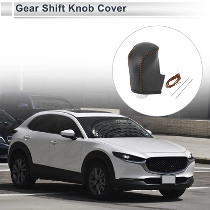 1 Pc Gear Shift Knob Cover for Mazda CX-30 (2020–2021) Black Brown