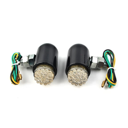 22mm Hand Grips Leather Covers for Universal Motorcycle (Retro)