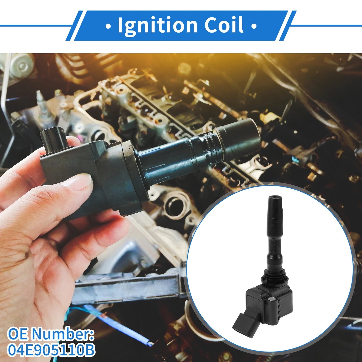 Ignition Coil Pack No. 04E905110B for Volkswagen Jetta L4 1.4L (2011–2018)
