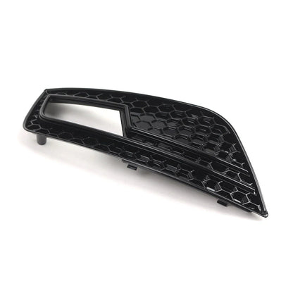 Left Side Fog Light Grille Cover Glossy Black for Audi A4 (2013-2016)