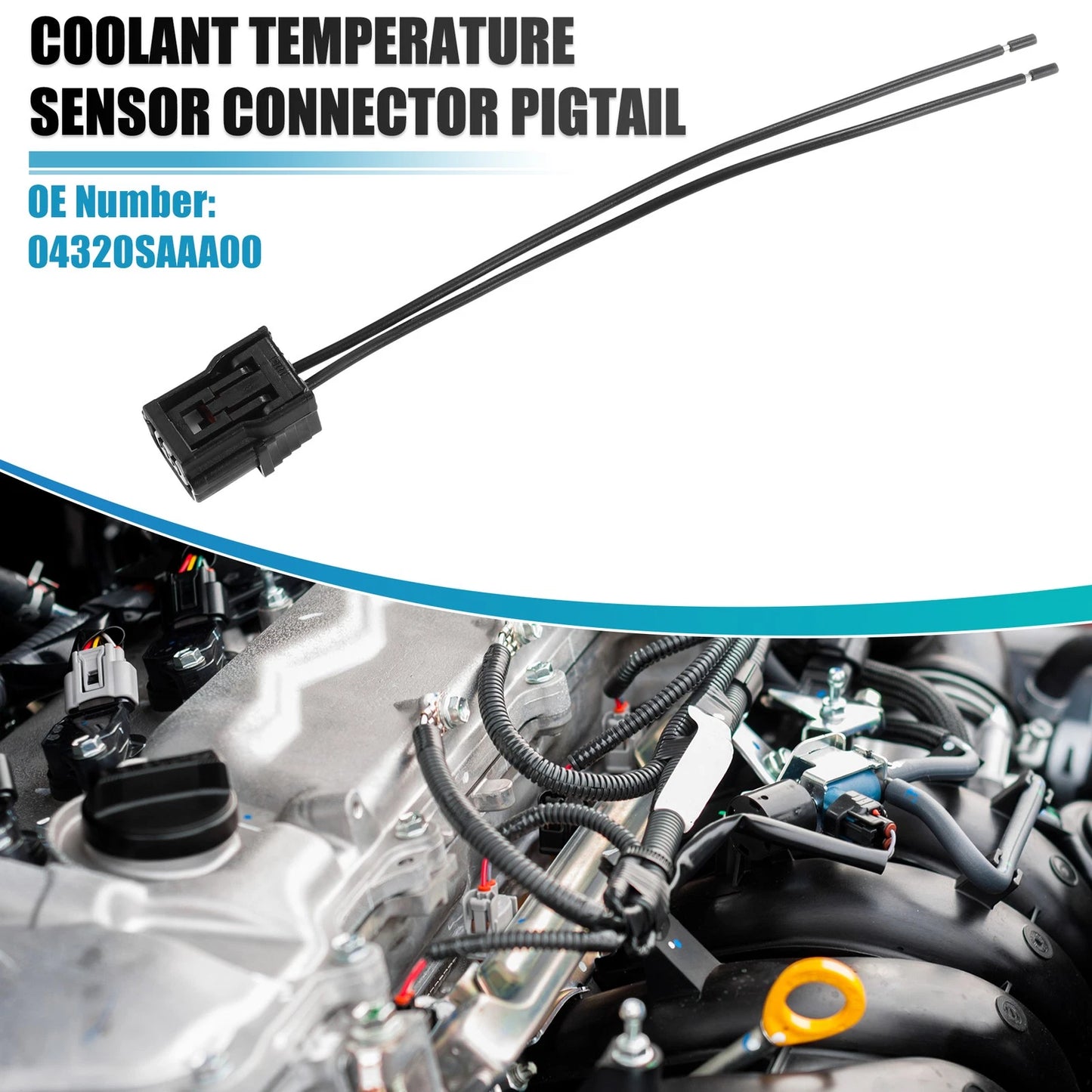 Coolant Temperature Sensor Connector Plug Pigtail No. 04320SAAA00 for Honda