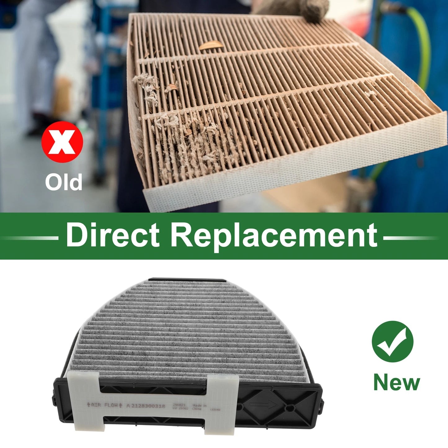 Cabin Air Filter for Mercedes-Benz AMG GT (C190) (2015–2021) No.2128303001