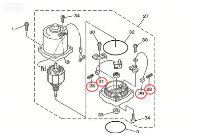 Motor Brush Kit for Yamaha 115-225HP