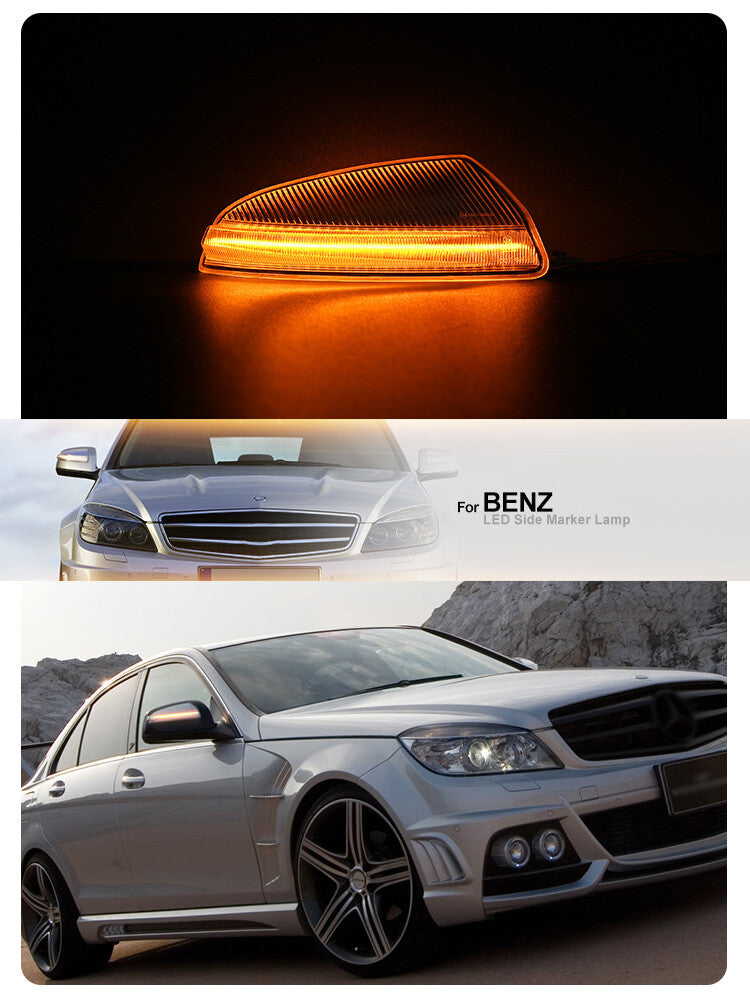 Dynamic LED Door Mirror Turn Signal Light for Mercedes Benz W204/164 (2008–2010)