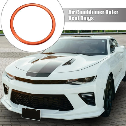 4 x AC Outer Vent Ring Trim Covers for Chevrolet Camaro (2016-2020) Orange
