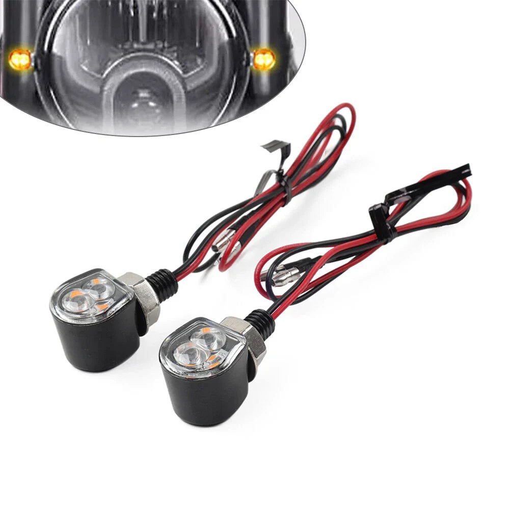 Universal Mini Motorcycle Turn Signal Amber Blinker Light