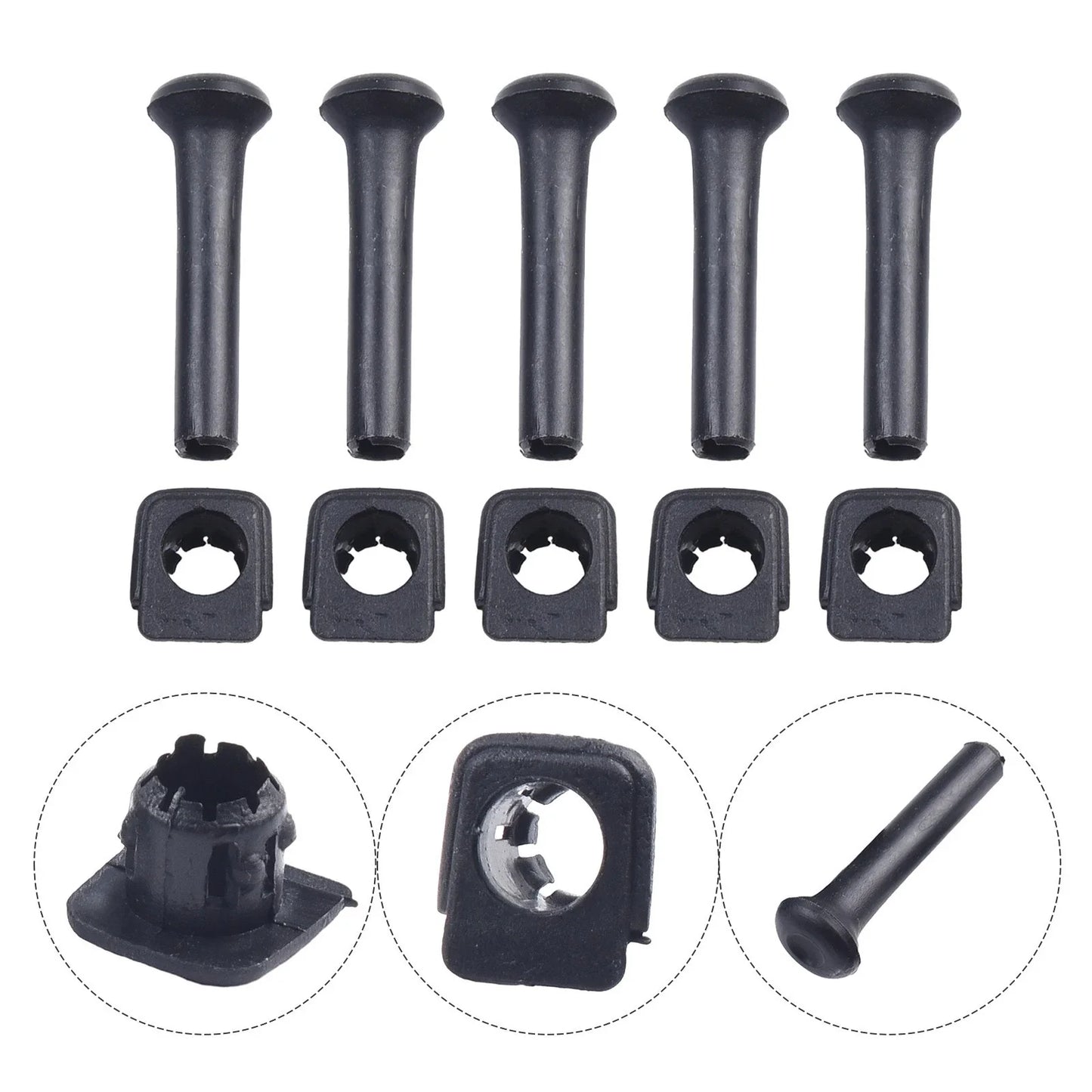 Door Safety Lock Button Base Locking Knob Set for Golf Mk2 Mk3