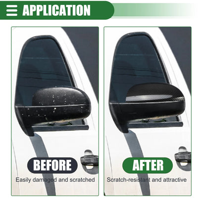 1 Pair Rearview Mirror Cover for Chevrolet Silverado 1500 (2019–2023) Black