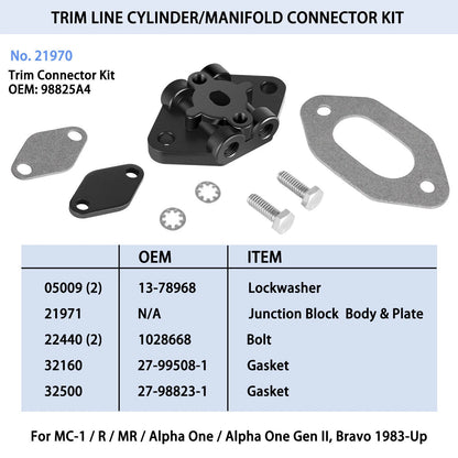 Trim Line Cylinder Connector Kit for MerCruiser Alpha Bravo
