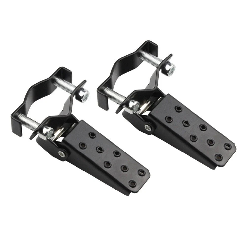 Pedals for Diverse Motorcycle Metal Passenger Black Silver
