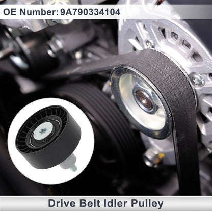 Drive Belt Idler Pulley for Porsche Cayenne (2020–2024) No. 9A790334104 Black