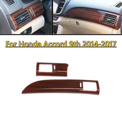 Wood Grain Central Console Dashboard Panel Cover for Honda Accord (2014–2017)