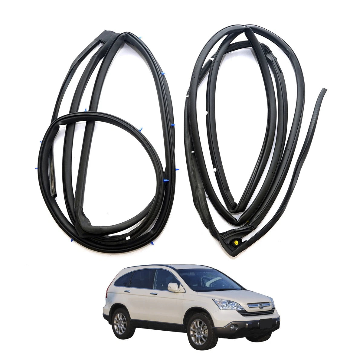 Set of 2 Rear Door Weatherstrip Rubber Seals for Honda CR-V (2007–2011)