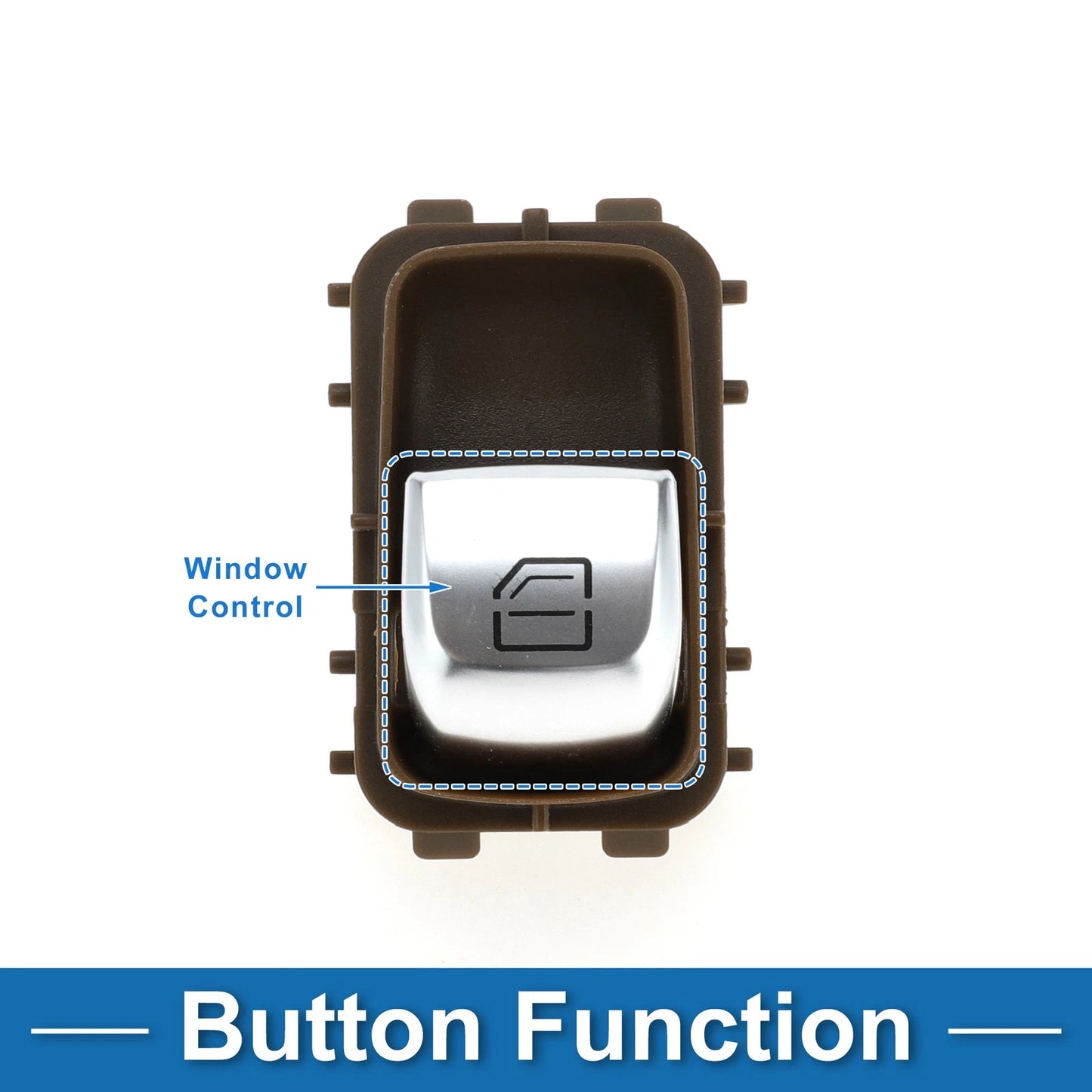 Power Window Switch for Mercedes-Benz E300 GLC300 S400 S500 (No. 2229051904) Brown