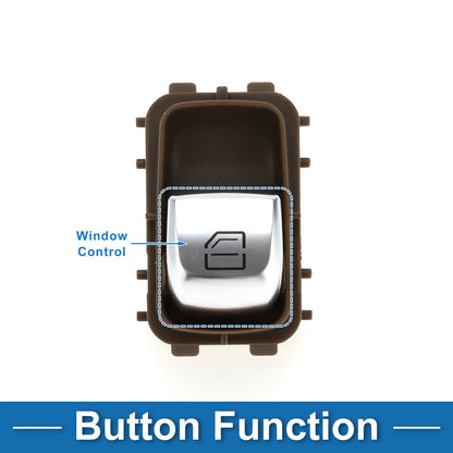 Power Window Switch for Mercedes-Benz E300 GLC300 S400 S500 (No. 2229051904) Brown