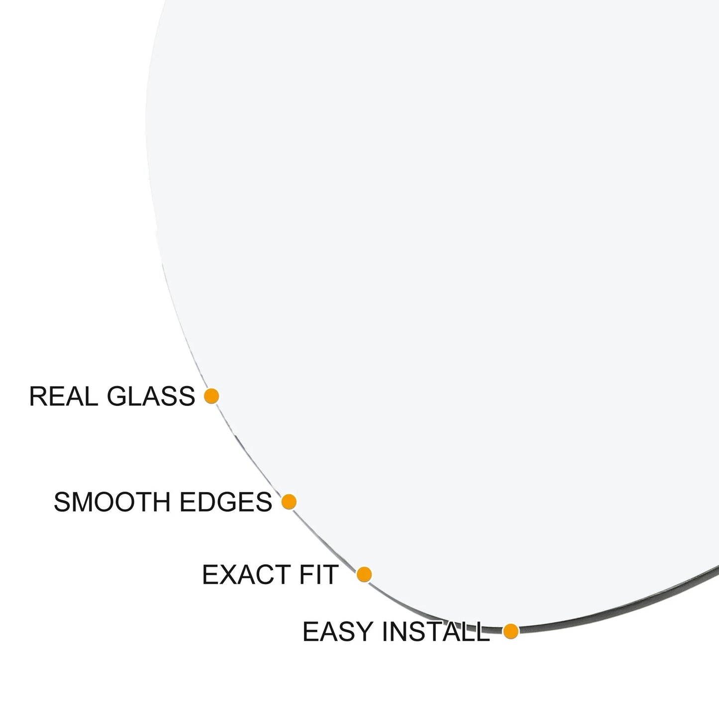 Left Side Heated Mirror Glass for Volkswagen Tiguan (2009–2017)